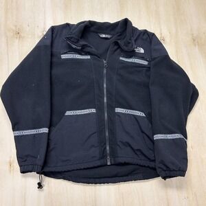 The North Face Fleece Jacket Womens Large Black Aztec Full Zip Pockets